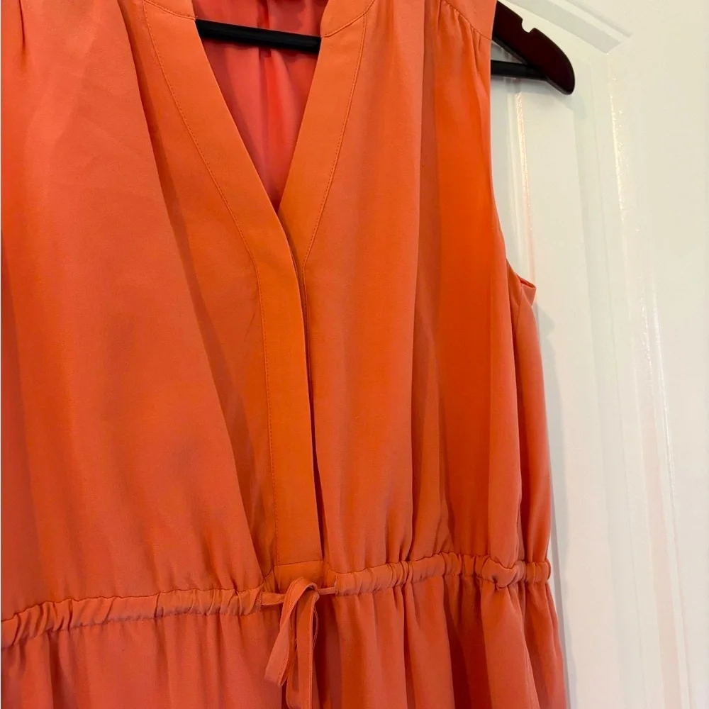 Cynthia Rowley Peach Silk Sleeveless V-Neck Mini Dress- Size 2 - Picture 5 of 8
